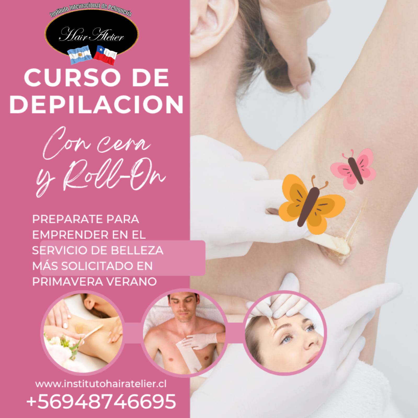 Curso de Depilación Profesional Santiago - Técnicas de Depilación con Cera Instituto Hair Atelier
